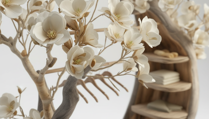 Bloomroot Sculptural Wood Wardrobe — Where Storage Becomes Poetry