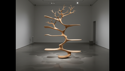 Sylvaform Solid Wood Tree Bookshelf — A Vertical Expression of Growth