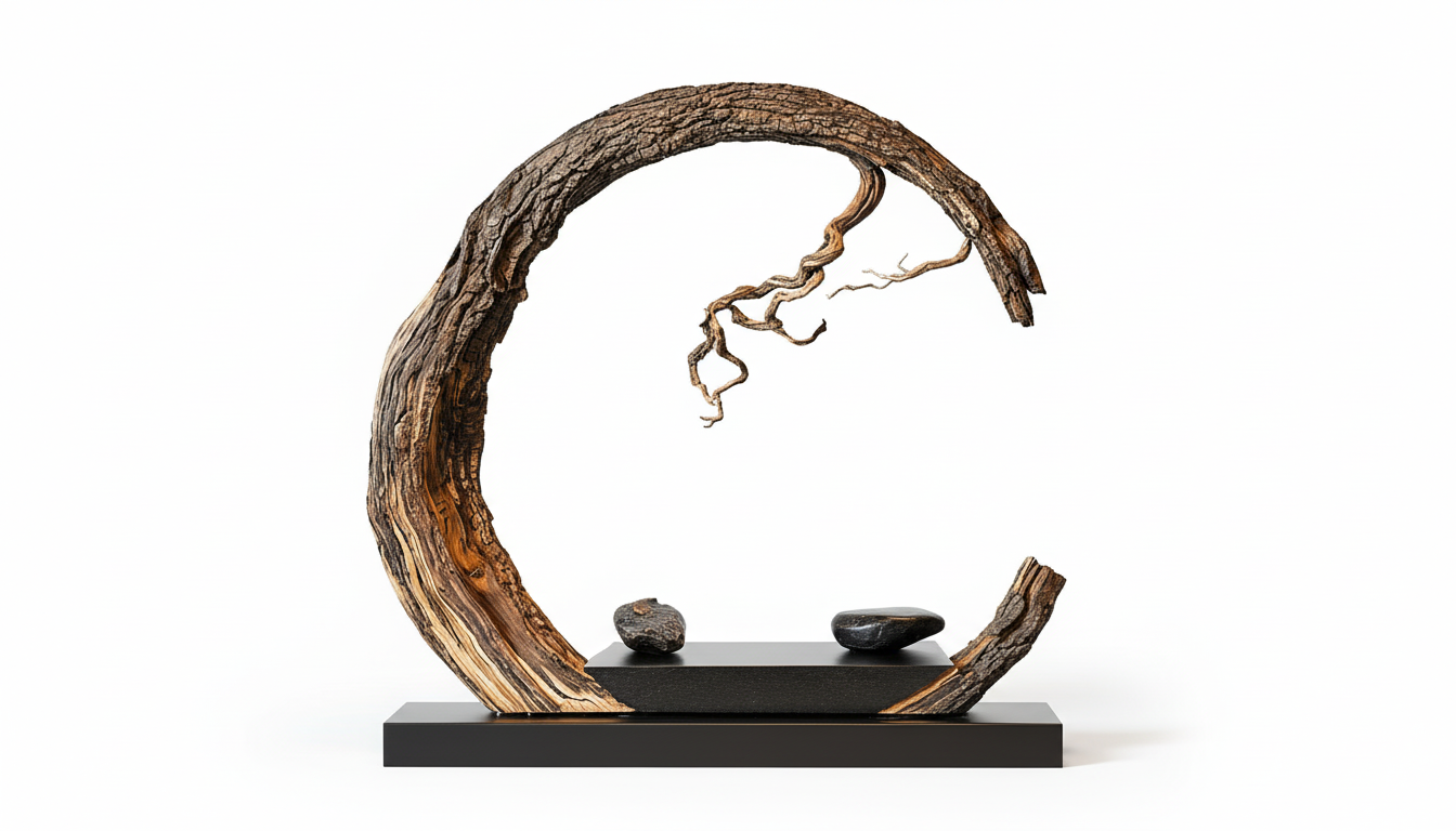 Eternal Arc Sculpture – Handcrafted Root Wood Art Piece