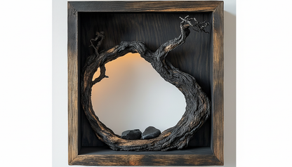 Ancestral Tree Portal – Sculptural Wooden Wall Art