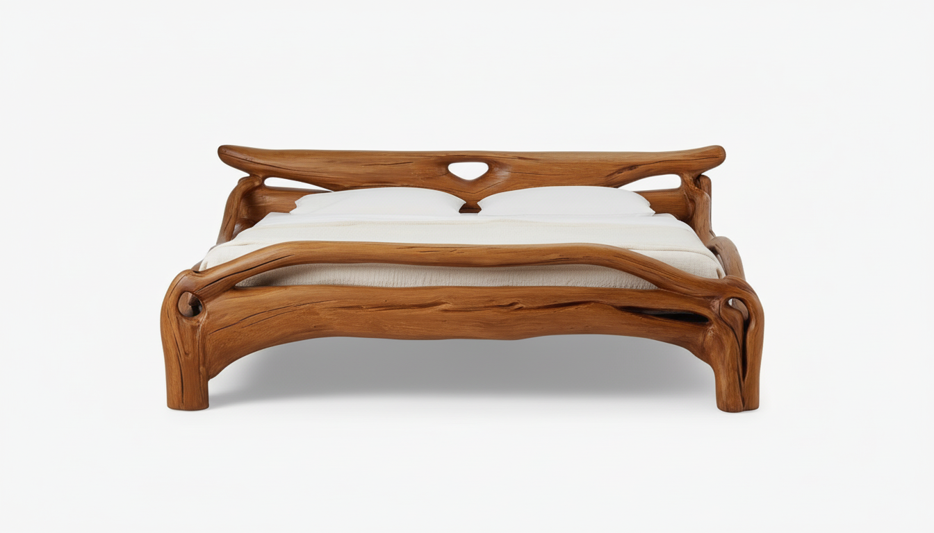Aurelia Flow Bed – Sculpted by Hand, Guided by Nature