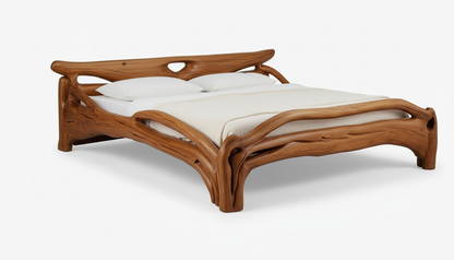 Aurelia Flow Bed – Sculpted by Hand, Guided by Nature
