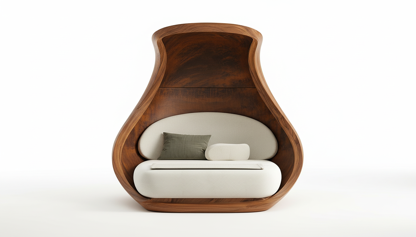 Lunara Cocoon Bed – A Private World Within Wood