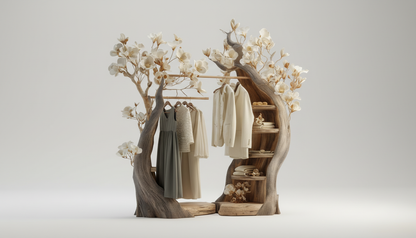 Bloomroot Sculptural Wood Wardrobe — Where Storage Becomes Poetry