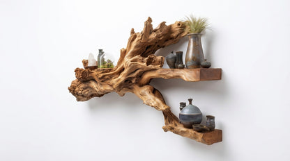 Branchflow Sculptural Wall Shelf — Nature Suspended in Stillness