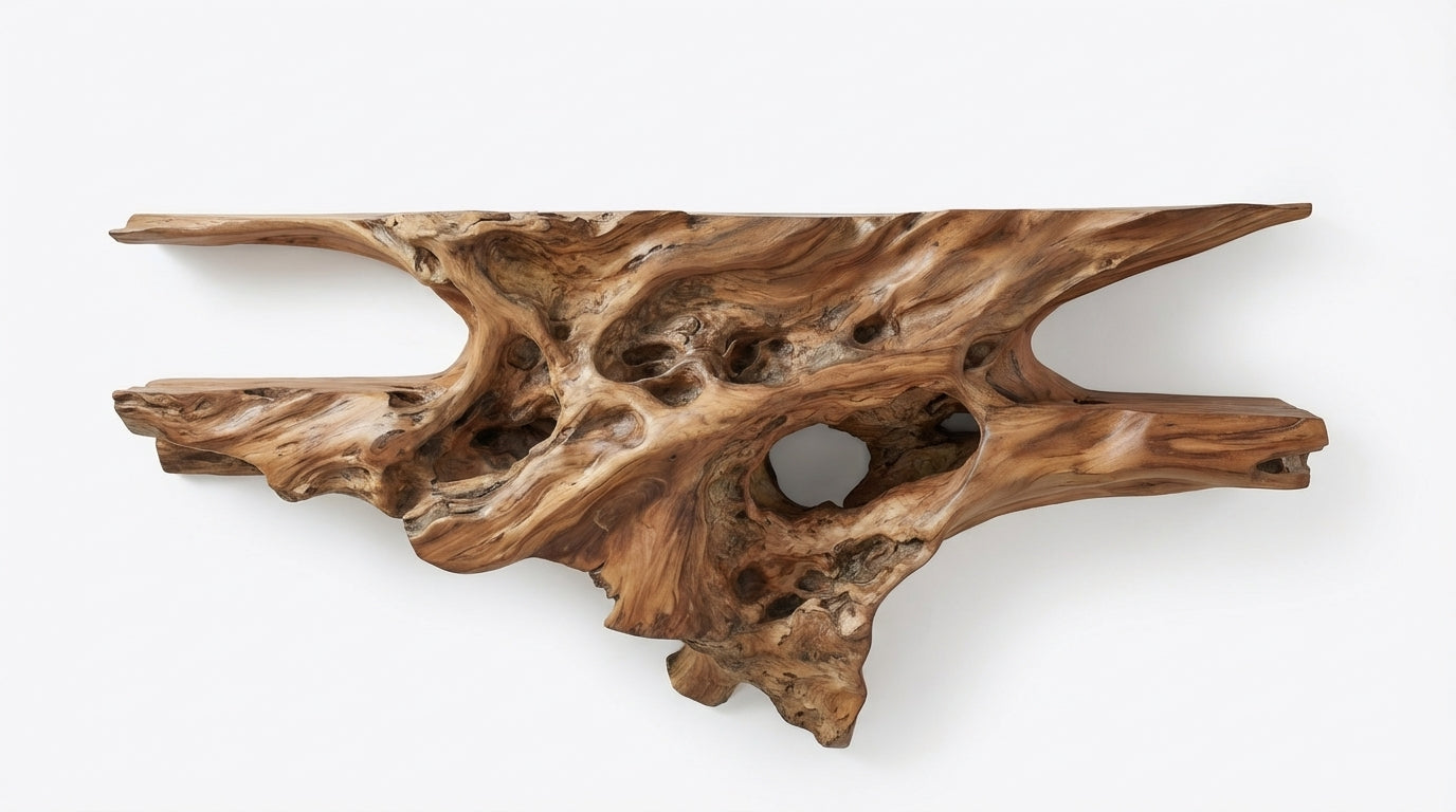Rootveil Sculptural Wall Shelf — Nature Revealed, Not Refined