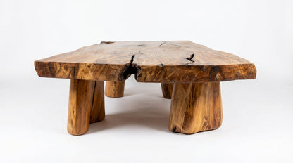 Stonewood Live-Edge Coffee Table – Raw Strength, Timeless Calm