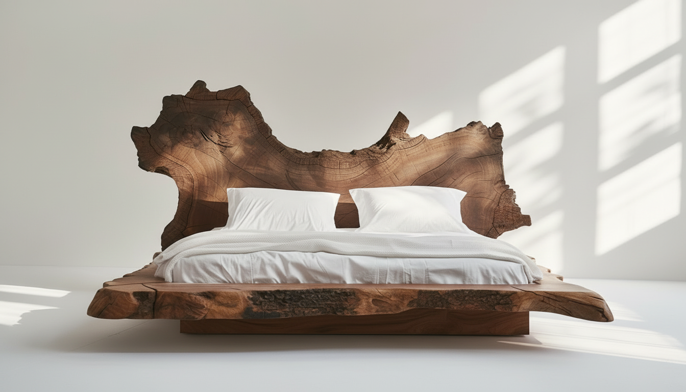 Elysian Slab Bed – Where Nature Holds You