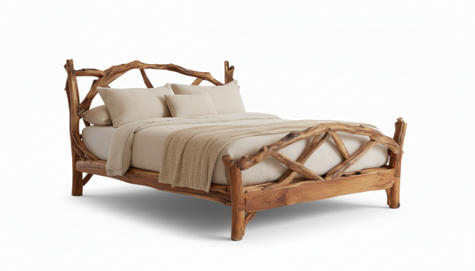 Woodland Embrace Bed – Handcrafted from Living Forms