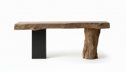Axisroot Solid Wood Console Table — Where Nature Meets Balance