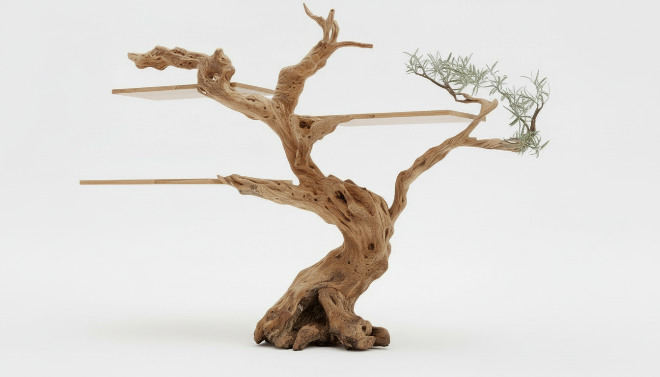 Arborline Solid Wood Wall Bookshelf — A Living Form on the Wall