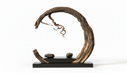 Eternal Arc Sculpture – Handcrafted Root Wood Art Piece