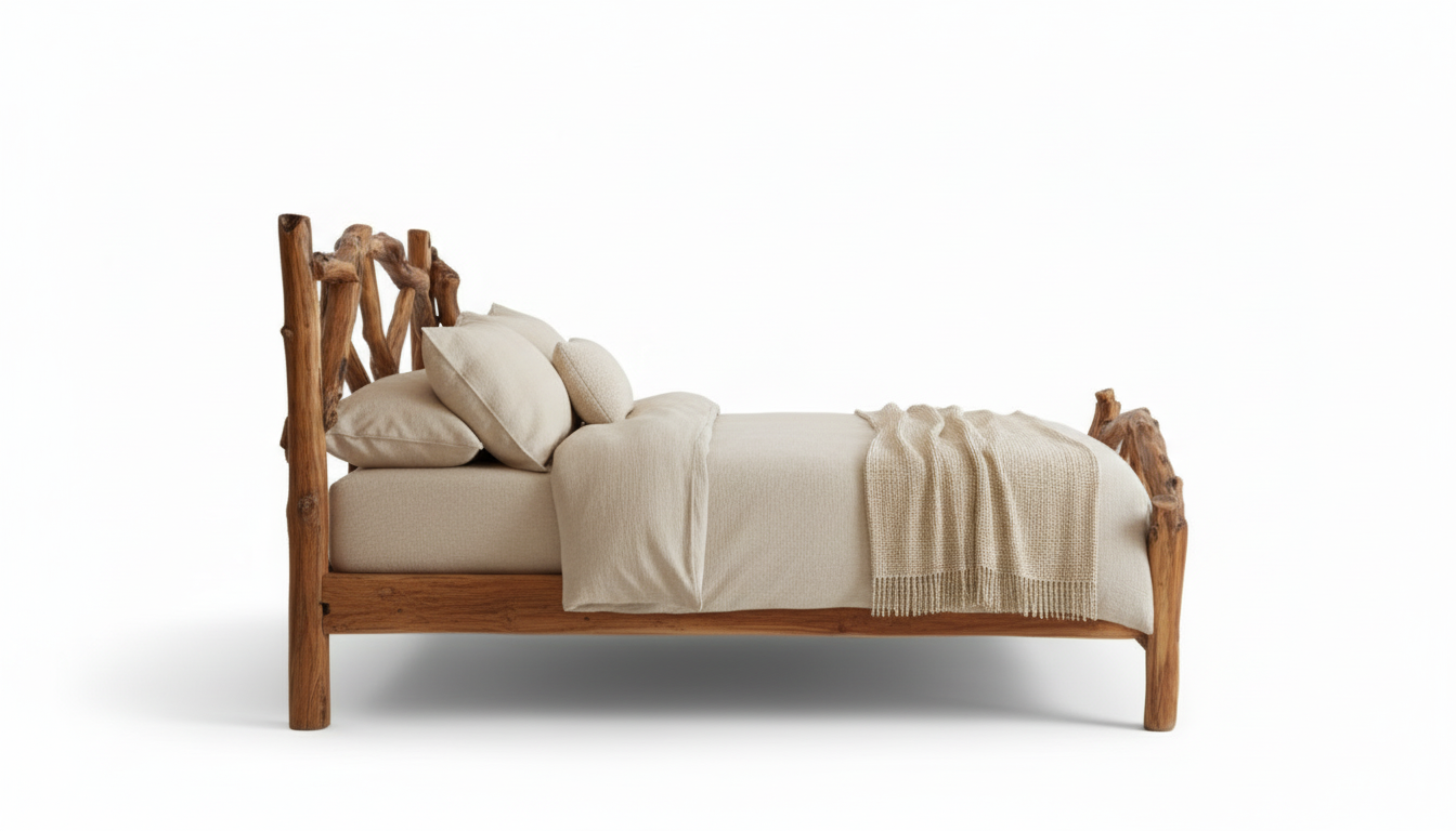 Woodland Embrace Bed – Handcrafted from Living Forms