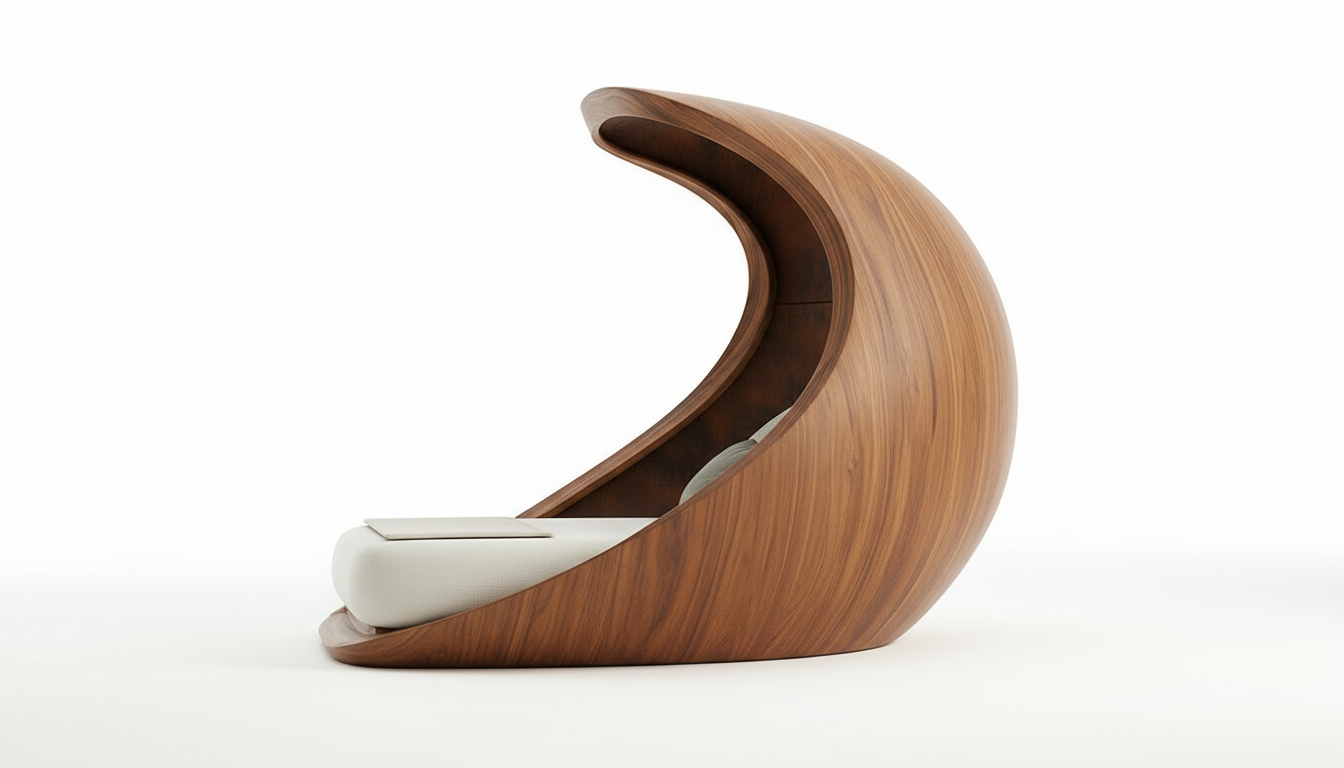 Lunara Cocoon Bed – A Private World Within Wood