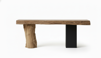 Axisroot Solid Wood Console Table — Where Nature Meets Balance