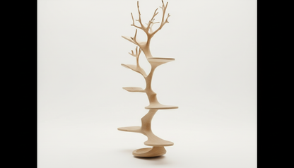 Sylvaform Solid Wood Tree Bookshelf — A Vertical Expression of Growth