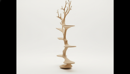 Sylvaform Solid Wood Tree Bookshelf — A Vertical Expression of Growth