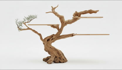 Arborline Solid Wood Wall Bookshelf — A Living Form on the Wall