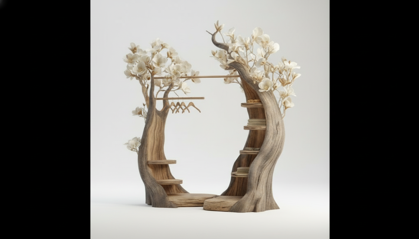 Bloomroot Sculptural Wood Wardrobe — Where Storage Becomes Poetry