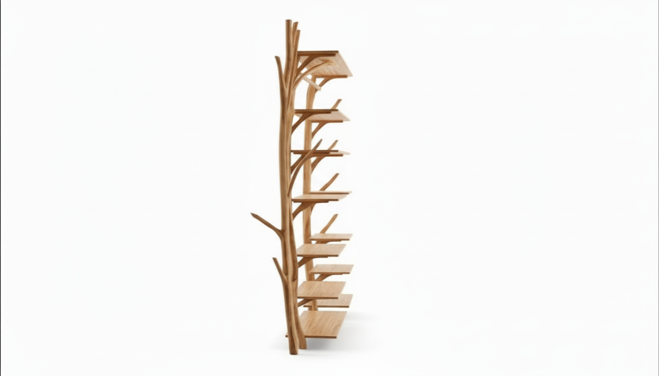Forestline Open Wood Wardrobe — Sculpted Storage Inspired by Trees