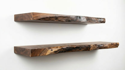 Stillform Live-Edge Floating Shelf — Quiet Weight, Honest Wood