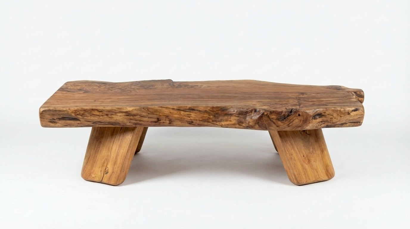 Earthform Live-Edge Coffee Table – Carved by Nature, Grounded by Hand