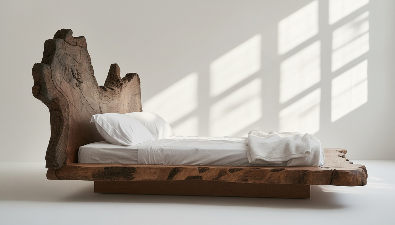 Elysian Slab Bed – Where Nature Holds You