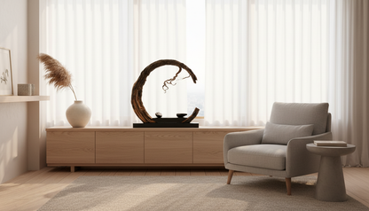 Eternal Arc Sculpture – Handcrafted Root Wood Art Piece