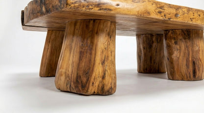 Stonewood Live-Edge Coffee Table – Raw Strength, Timeless Calm