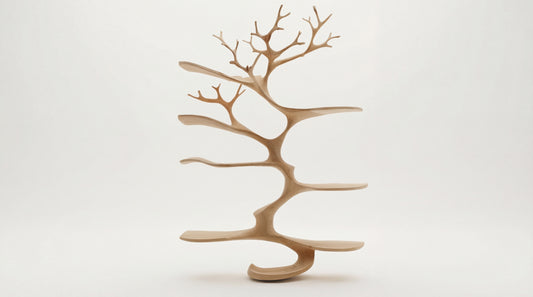 Sylvaform Solid Wood Tree Bookshelf — A Vertical Expression of Growth