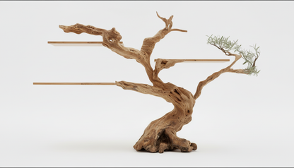 Arborline Solid Wood Wall Bookshelf — A Living Form on the Wall