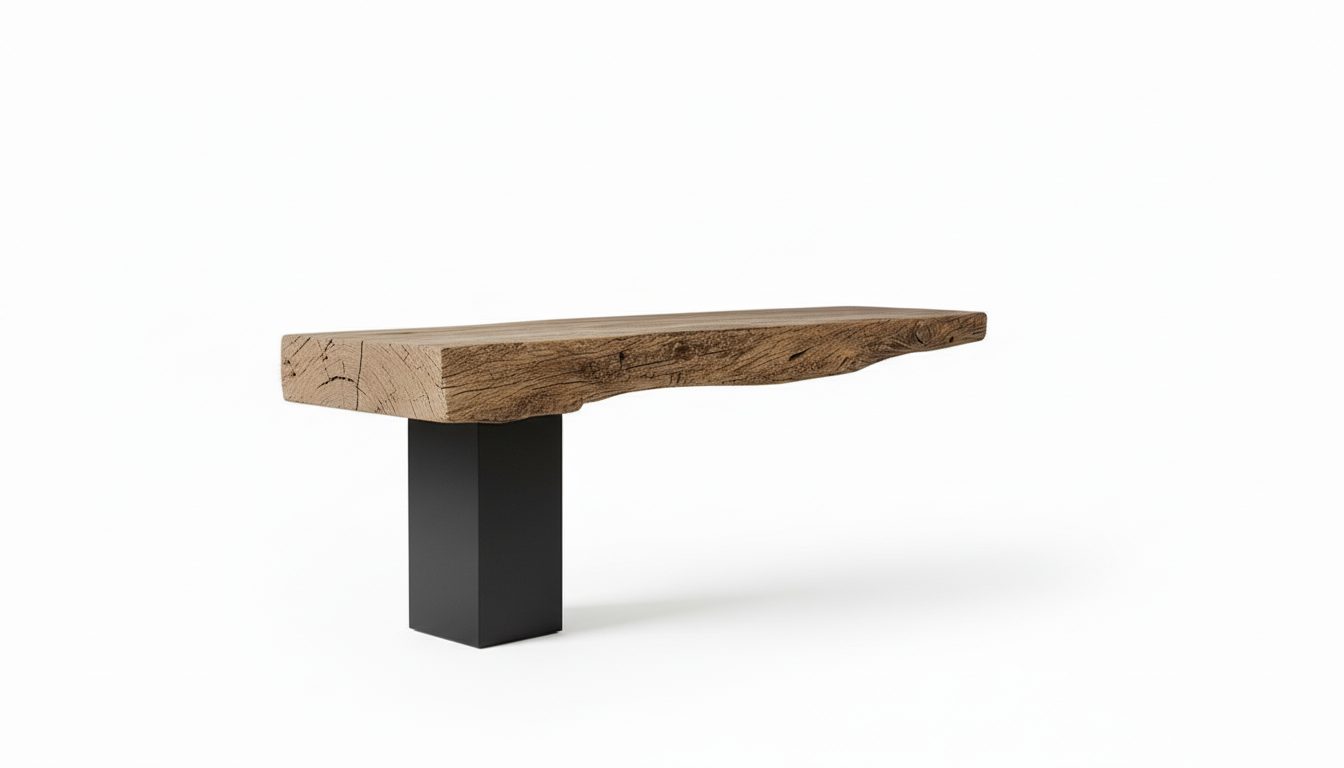 Balance Line Live-Edge Console Table – Nature Meets Architecture