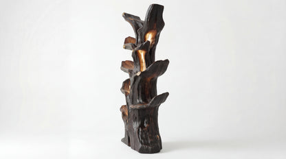 Emberwood Tree Bookshelf – Sculpted Light, Living Form