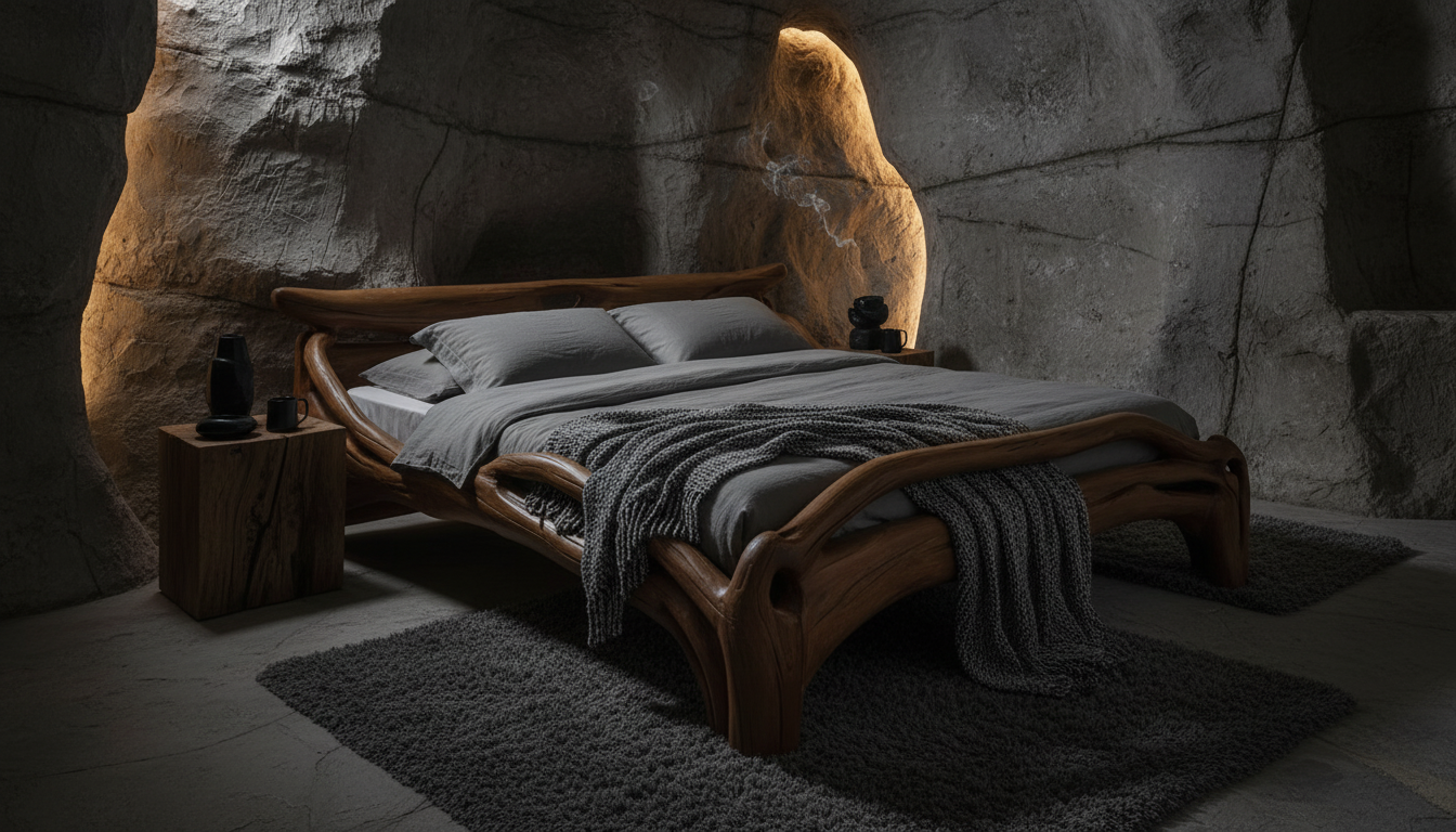 Aurelia Flow Bed – Sculpted by Hand, Guided by Nature
