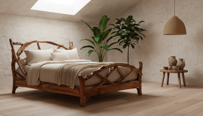 Woodland Embrace Bed – Handcrafted from Living Forms