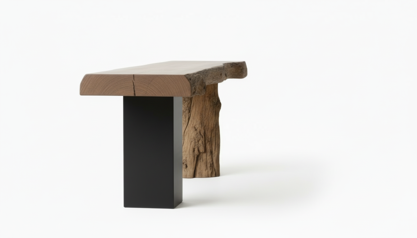 Axisroot Solid Wood Console Table — Where Nature Meets Balance