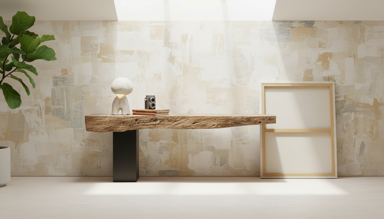Balance Line Live-Edge Console Table – Nature Meets Architecture