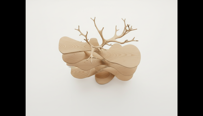 Sylvaform Solid Wood Tree Bookshelf — A Vertical Expression of Growth