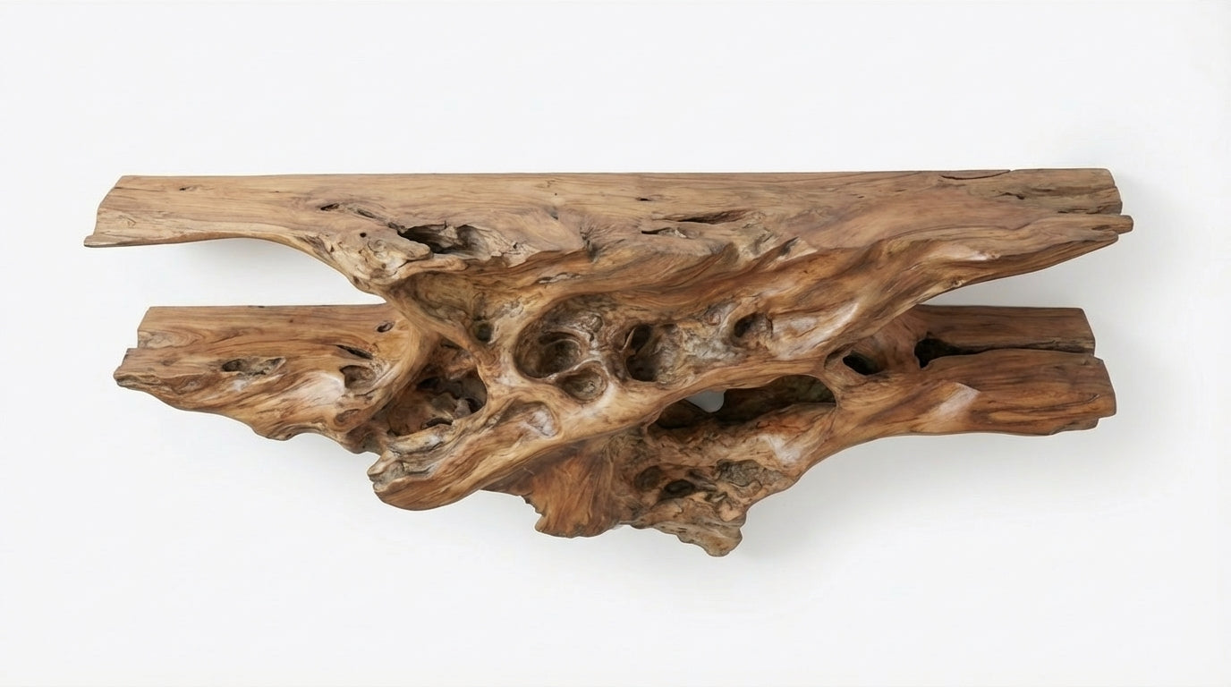 Rootveil Sculptural Wall Shelf — Nature Revealed, Not Refined