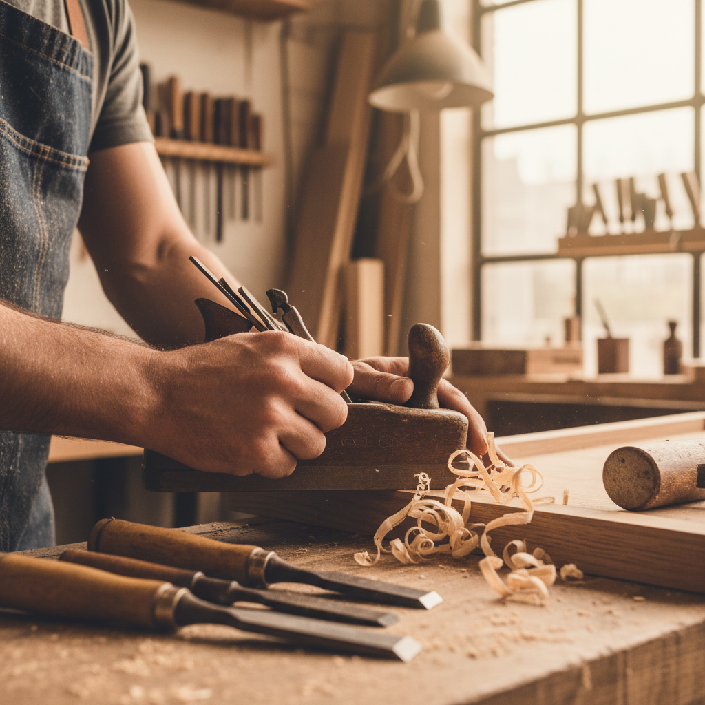 Artisan crafting furniture
