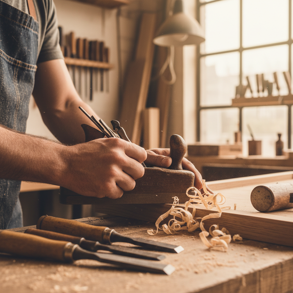 Artisan crafting furniture