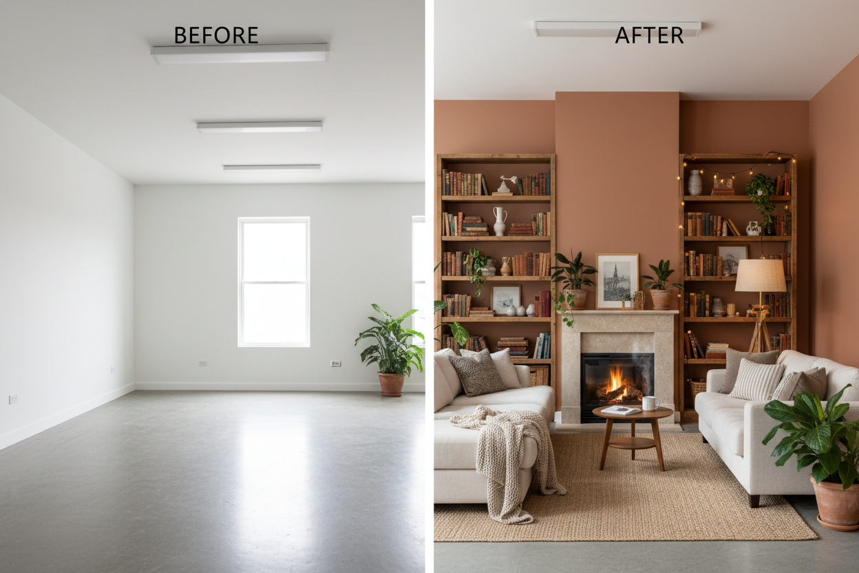 Living room transformation