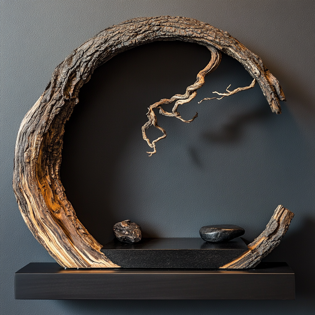 Eternal Arc Sculpture – Handcrafted Root Wood Art Piece