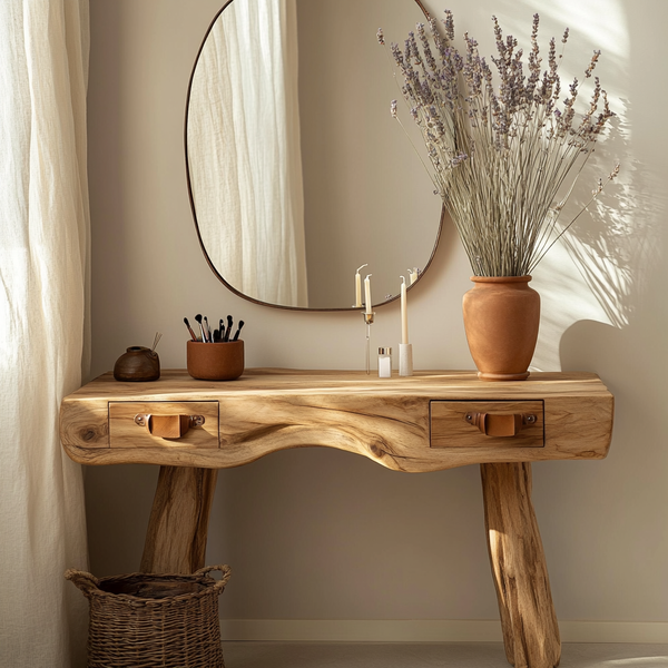 Rustic Wooden Table Lamp | Twisted Bonsai-Inspired Organic Design