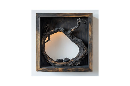 Ancestral Tree Portal – Sculptural Wooden Wall Art